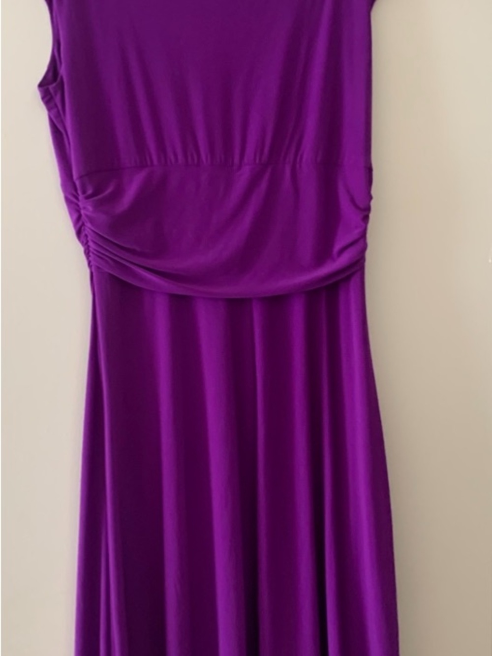 Chaps Vivid Purple Knot-Front Midi Dress - Picture 2 of 7